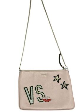 Victoria's Secret Cream Pink VS Patch Crossbody Bag